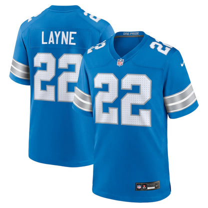 Bobby Layne 22 Detroit Lions Retired Player Game Men Jersey - Blue