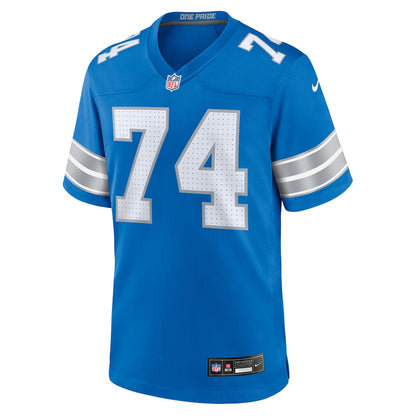 Kayode Awosika 74 Detroit Lions Team Game Men Jersey - Blue