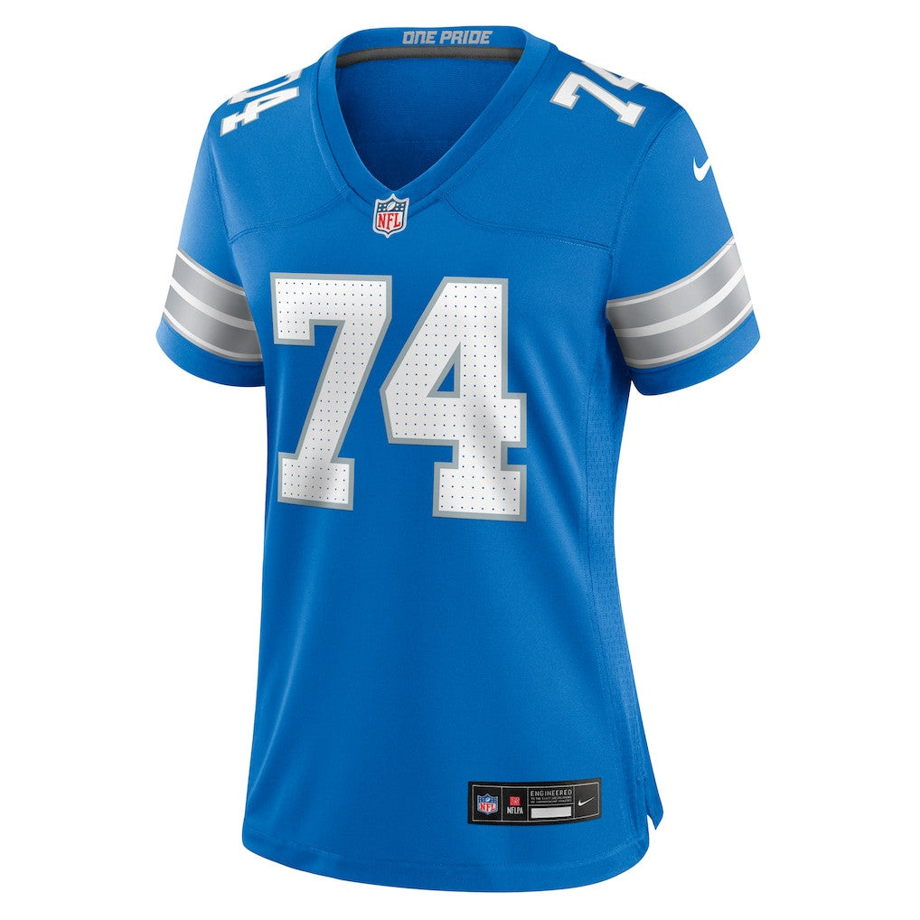 Kayode Awosika 74 Detroit Lions Women's Game Jersey - Blue