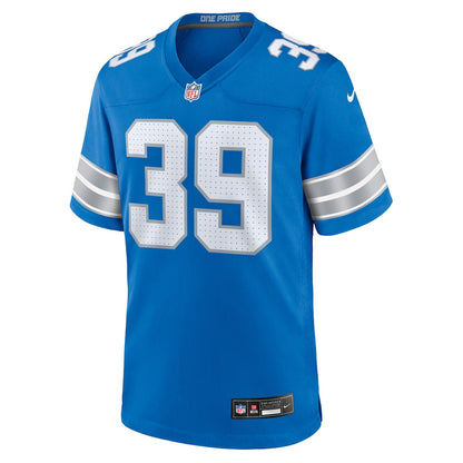 Jake Bates 39 Detroit Lions Team Game Men Jersey - Blue