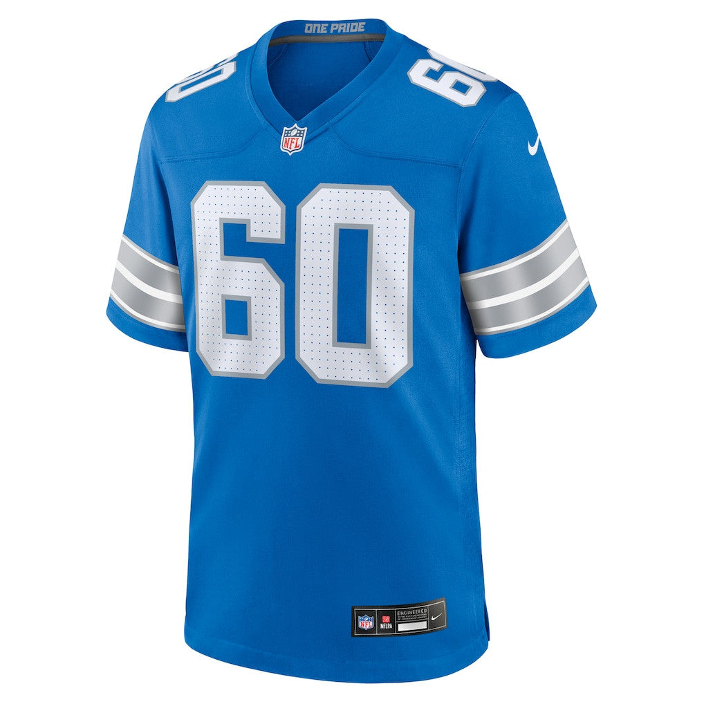 Graham Glasgow 60 Detroit Lions Team Game Men Jersey - Blue