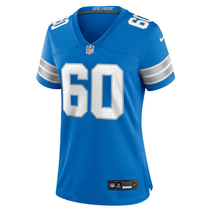 Graham Glasgow 60 Detroit Lions Women's Game Jersey - Blue