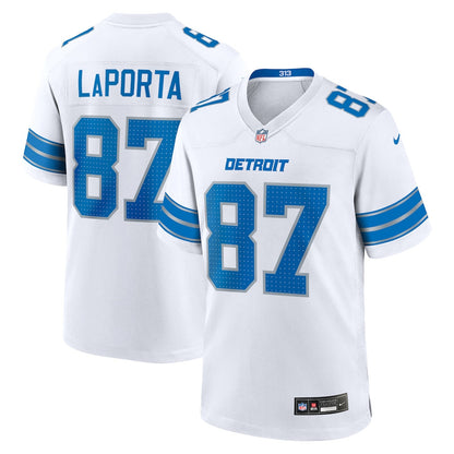 Sam LaPorta 87 Detroit Lions Game Men Jersey - White