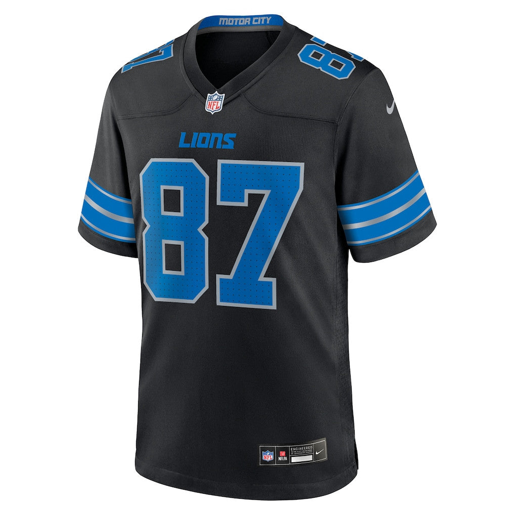 Sam LaPorta 87 Detroit Lions 2nd Alternate Game Men Jersey - Black