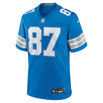 Sam LaPorta 87 Detroit Lions Game Men Jersey - Blue