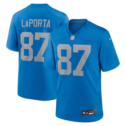 Sam LaPorta 87 Detroit Lions Alternate Game Men Jersey - Blue