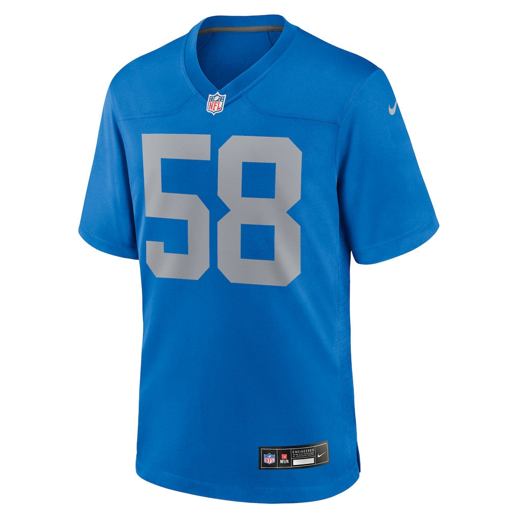 Penei Sewell 58 Detroit Lions Alternate Game Men Jersey - Blue