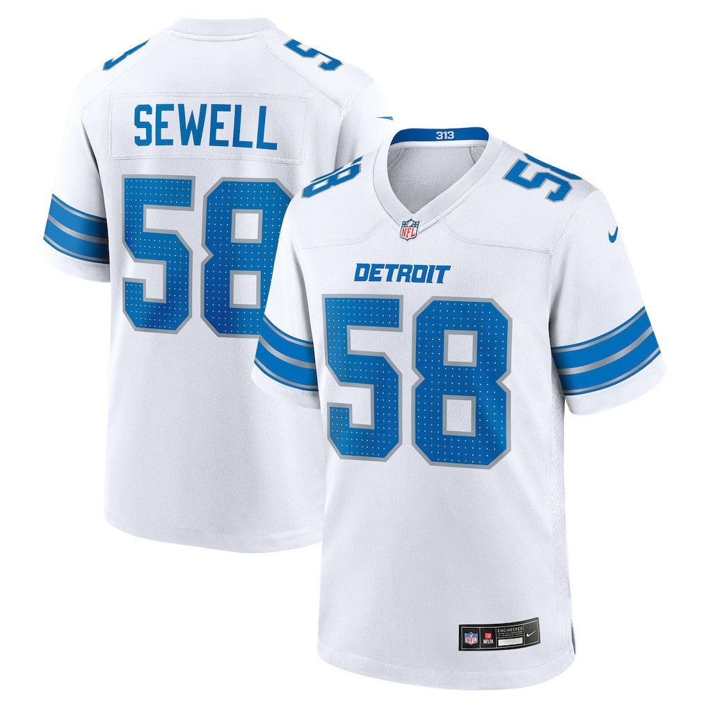 Penei Sewell 58 Detroit Lions Game Men Jersey - White