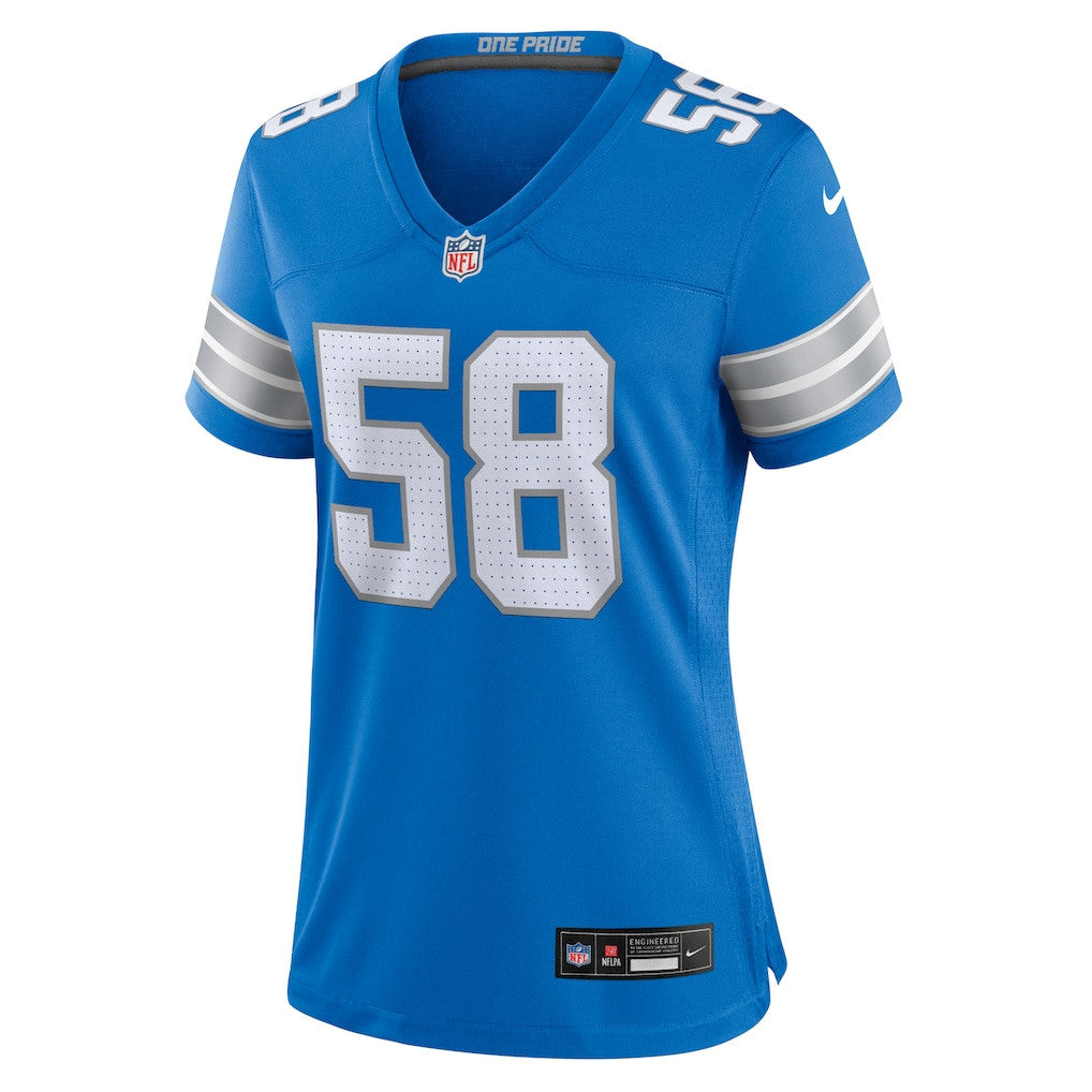 Penei Sewell 58 Detroit Lions Women's Game Jersey - Blue