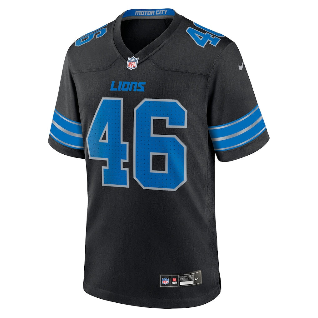 Jack Campbell 46 Detroit Lions 2nd Alternate Game Men Jersey - Black