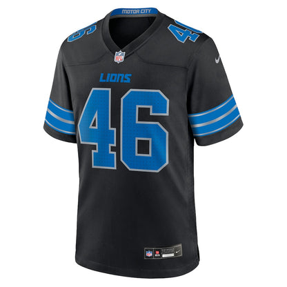 Jack Campbell 46 Detroit Lions 2nd Alternate Game Men Jersey - Black