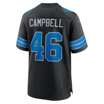 Jack Campbell 46 Detroit Lions 2nd Alternate Game Men Jersey - Black