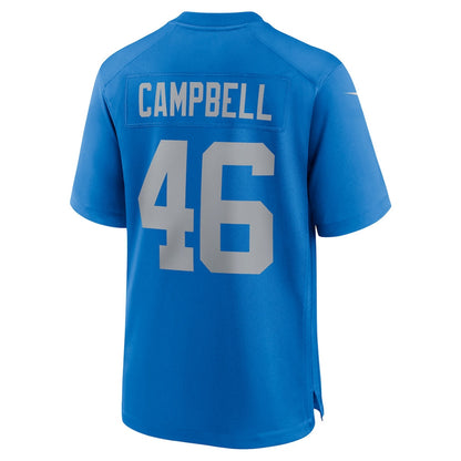 Jack Campbell 46 Detroit Lions Alternate Game Men Jersey - Blue