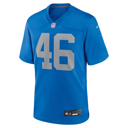 Jack Campbell 46 Detroit Lions Alternate Game Men Jersey - Blue