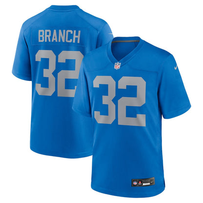 Brian Branch 32 Detroit Lions Alternate Game Men Jersey - Blue