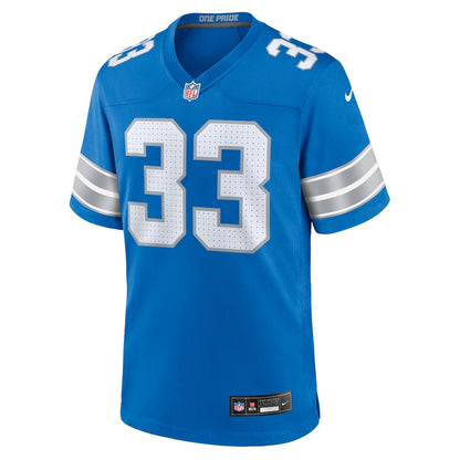 Sione Vaki 33 Detroit Lions Team Game Men Jersey - Blue