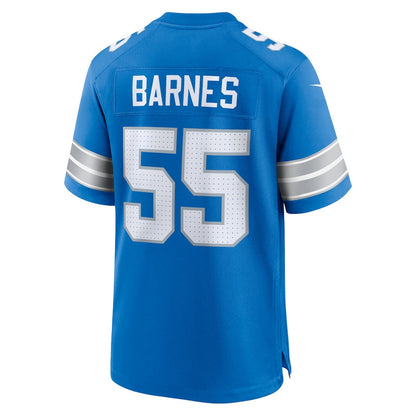Derrick Barnes 55 Detroit Lions Team Game Men Jersey - Blue