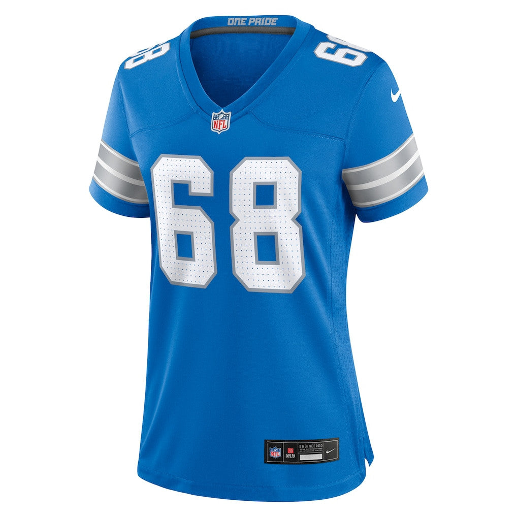 Taylor Decker 68 Detroit Lions Women's Team Game Jersey - Blue