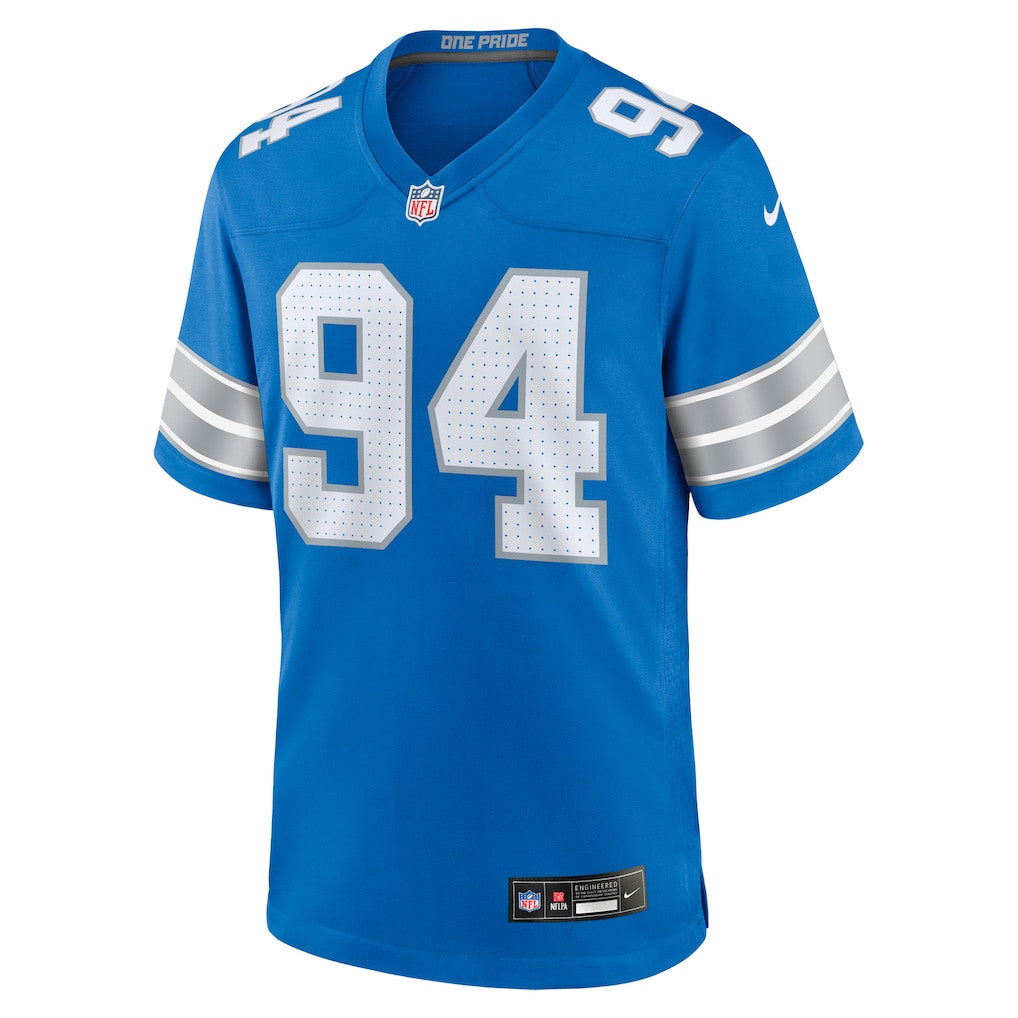 Mekhi Wingo 94 Detroit Lions Team Game Men Jersey - Blue