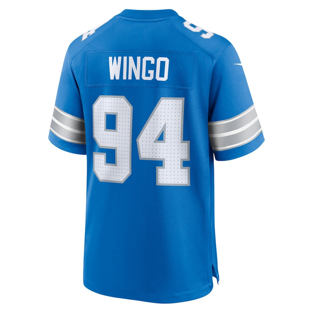 Mekhi Wingo 94 Detroit Lions Team Game Men Jersey - Blue