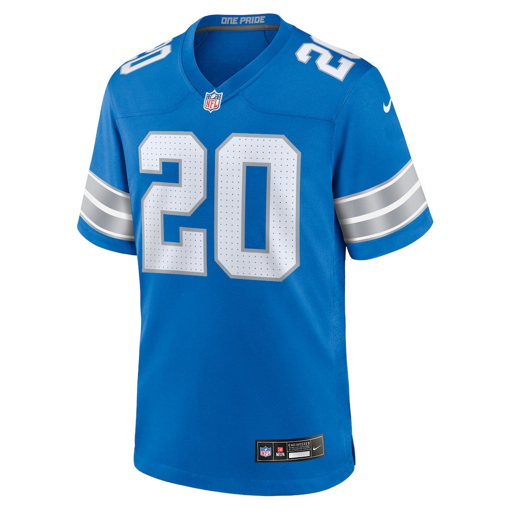 Barry Sanders 20 Detroit Lions Retired Player Game Men Jersey - Blue