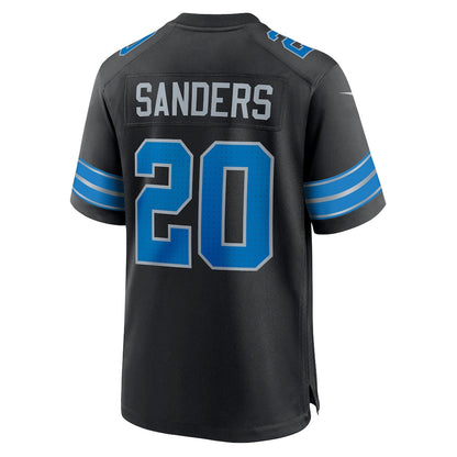 Barry Sanders 20 Detroit Lions 2nd Alternate Retired Player Game Men Jersey - Black