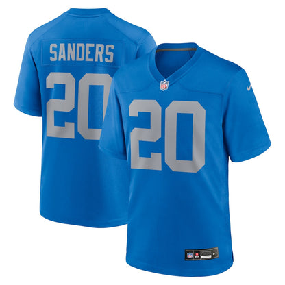 Barry Sanders 20 Detroit Lions Alternate Game Men Jersey - Blue