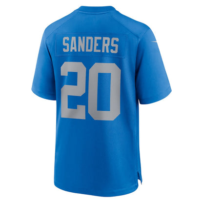 Barry Sanders 20 Detroit Lions Alternate Game Men Jersey - Blue