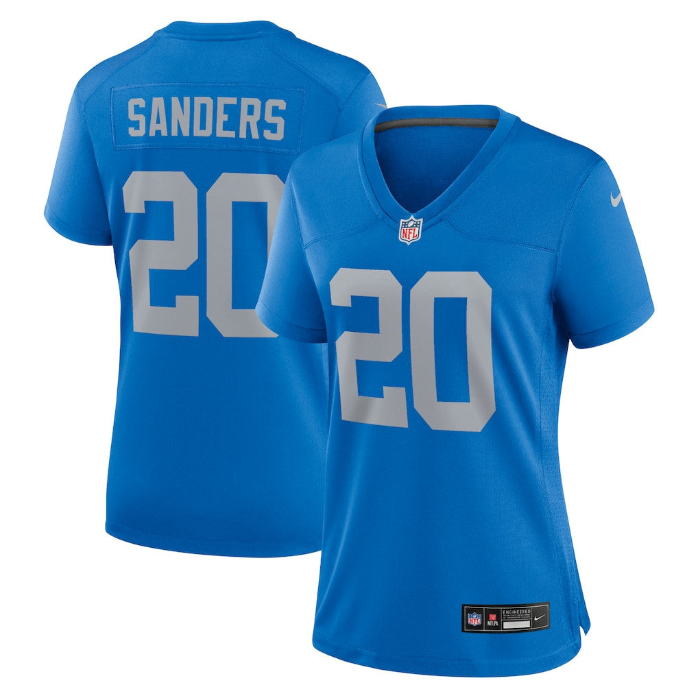 Barry Sanders 20 Detroit Lions Women's Alternate Game Jersey - Blue