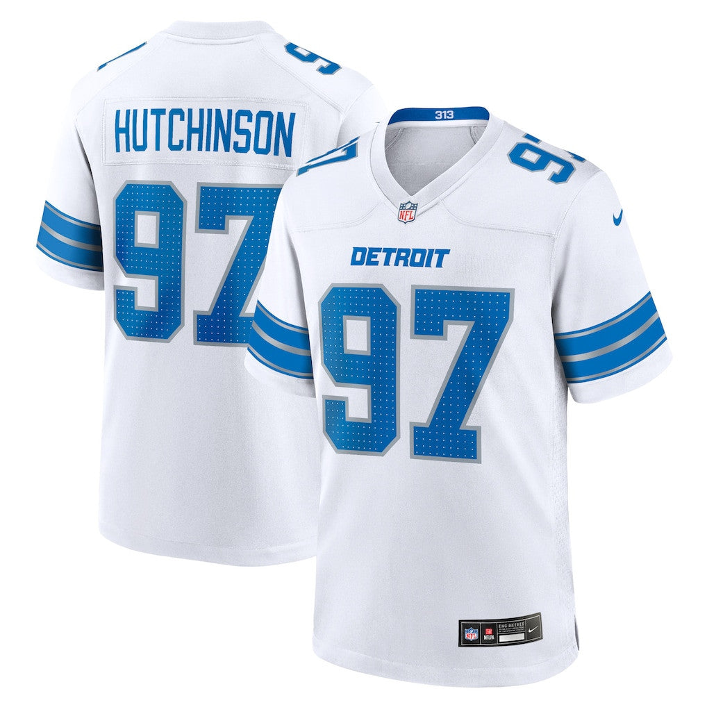 Aidan Hutchinson 97 Detroit Lions Game Men Jersey - White