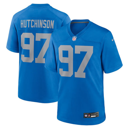 Aidan Hutchinson 97 Detroit Lions Alternate Game Men Jersey - Blue