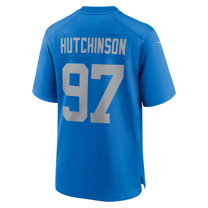 Aidan Hutchinson 97 Detroit Lions Alternate Game Men Jersey - Blue