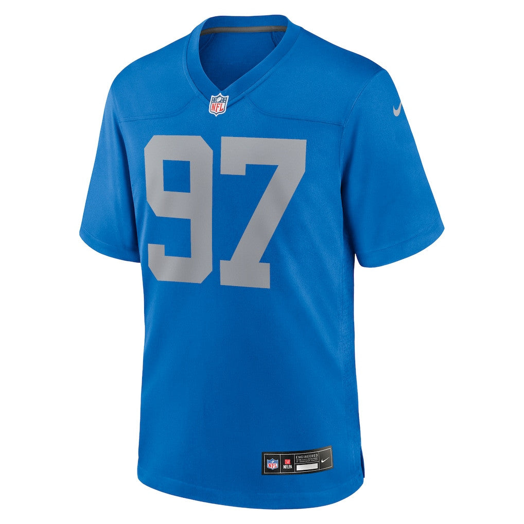 Aidan Hutchinson 97 Detroit Lions Alternate Game Men Jersey - Blue