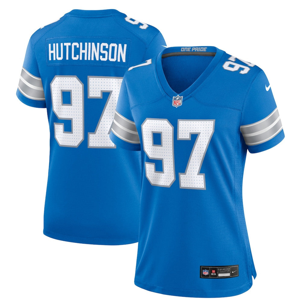 Aidan Hutchinson 97 Detroit Lions Women's Game Jersey - Blue