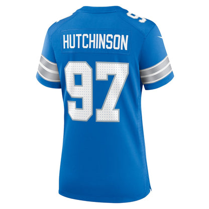 Aidan Hutchinson 97 Detroit Lions Women's Game Jersey - Blue