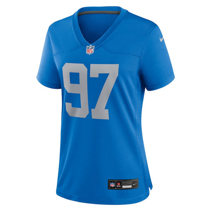 Aidan Hutchinson 97 Detroit Lions Women's Alternate Game Jersey - Blue