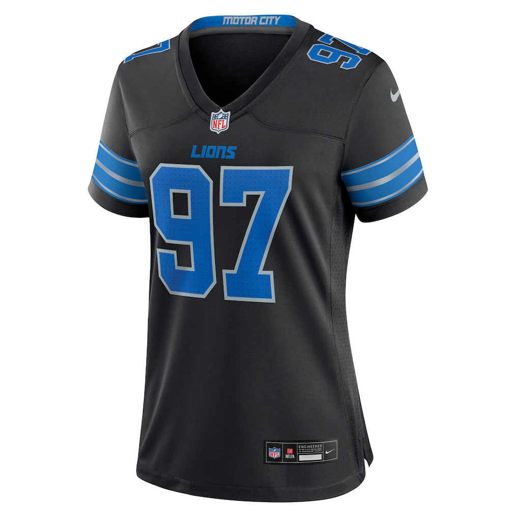 Aidan Hutchinson 97 Detroit Lions Women's 2nd Alternate Game Jersey - Black