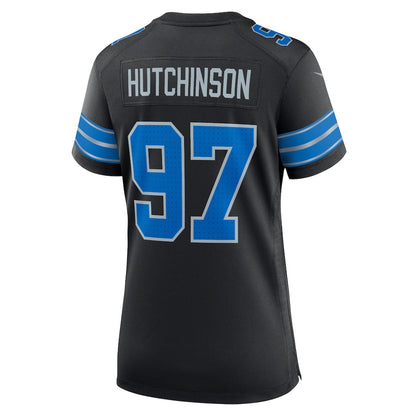 Aidan Hutchinson 97 Detroit Lions Women's 2nd Alternate Game Jersey - Black