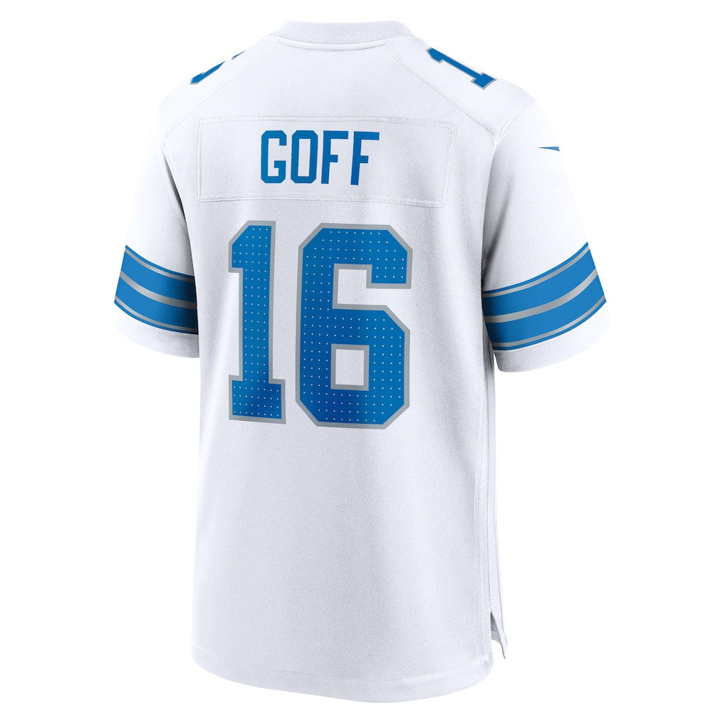 Jared Goff 16 Detroit Lions Game Men Jersey - White