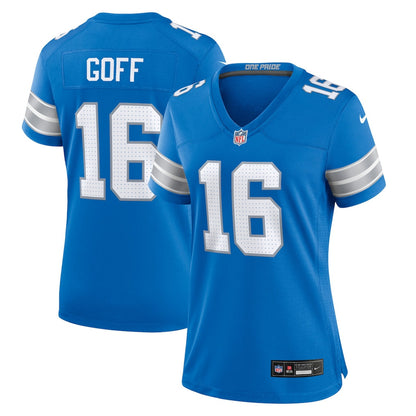 Jared Goff 16 Detroit Lions Women's Game Jersey - Blue