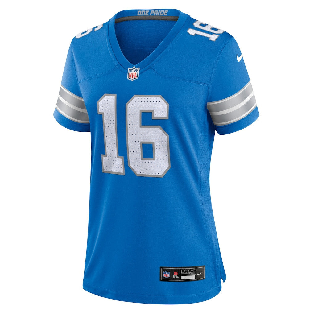 Jared Goff 16 Detroit Lions Women's Game Jersey - Blue