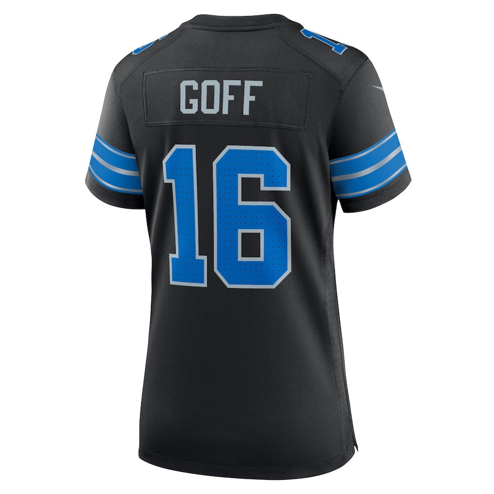 Jared Goff 16 Detroit Lions Women's 2nd Alternate Game Jersey - Black