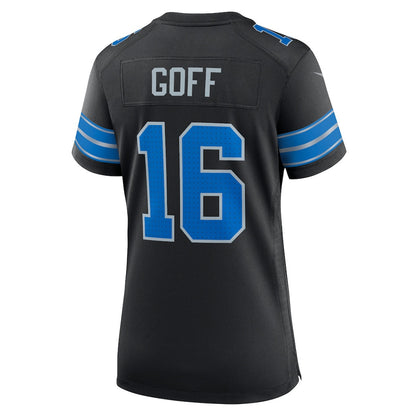 Jared Goff 16 Detroit Lions Women's 2nd Alternate Game Jersey - Black