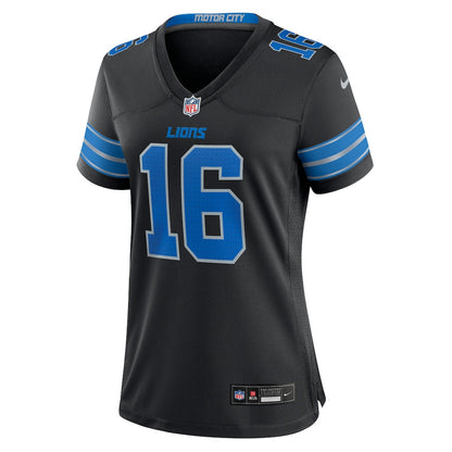 Jared Goff 16 Detroit Lions Women's 2nd Alternate Game Jersey - Black