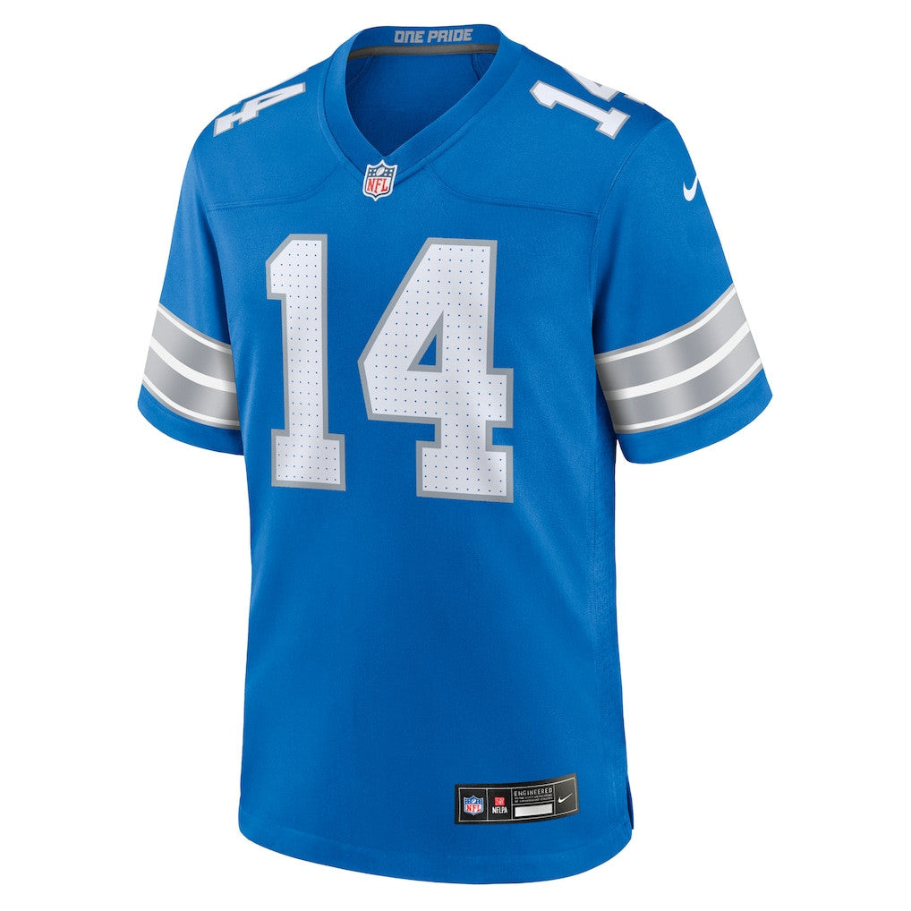 Amon-Ra St. Brown 14 Detroit Lions Game Men Jersey - Blue