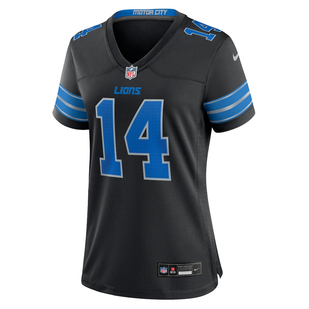 Amon-Ra St. Brown 14 Detroit Lions Women's 2nd Alternate Game Jersey - Black