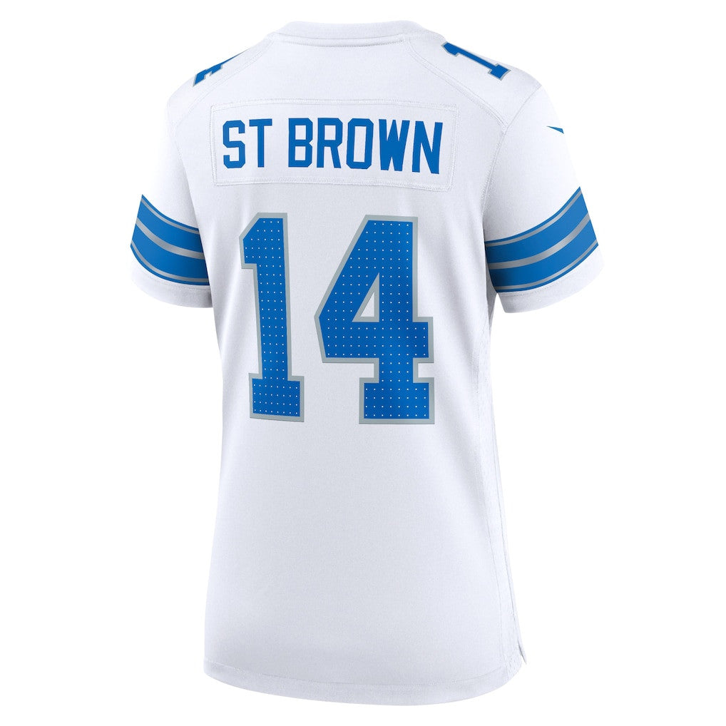 Amon-Ra St. Brown 14 Detroit Lions Women's Game Jersey - White