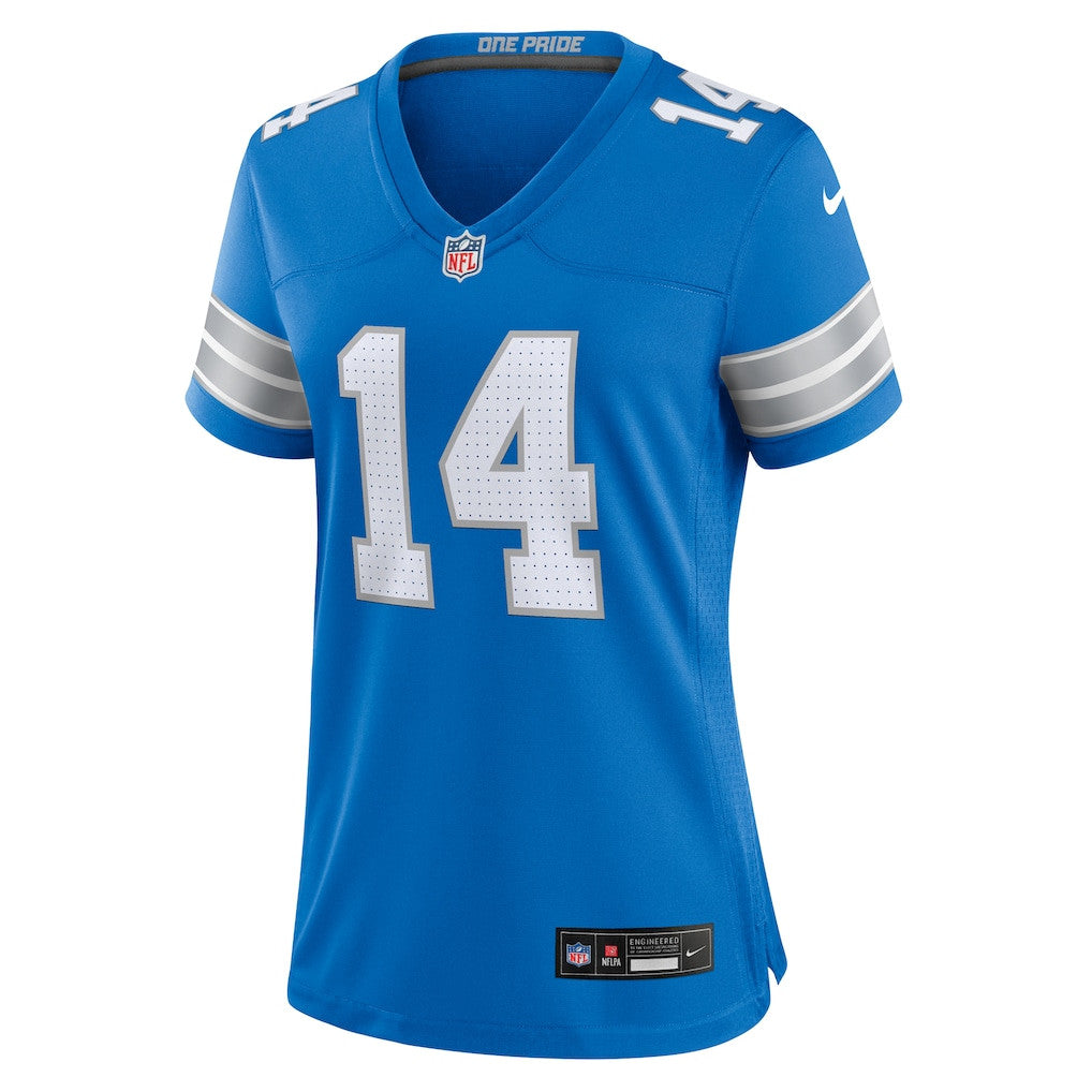 Amon-Ra St. Brown 14 Detroit Lions Women's Team Game Jersey - Blue