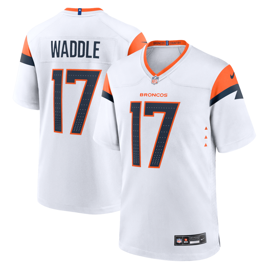 Jaylen Waddle 17 Denver Broncos Game Men Jersey - White