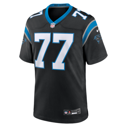Luke Fortner 77 Carolina Panthers Team Game Men Jersey - Black